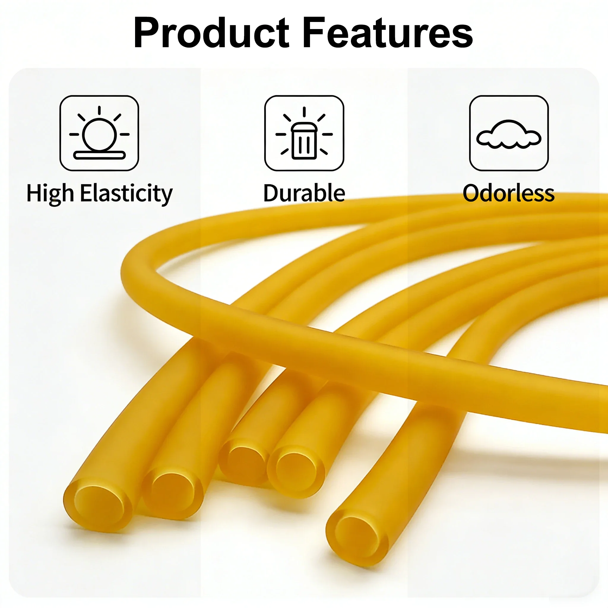 DIY Latex Rubber Slingshot Tube ID 1.6-2/4/6/8/10/12mm High Tension Antifreeze High Resilience Heavy-Duty Wear-Resistant Durable