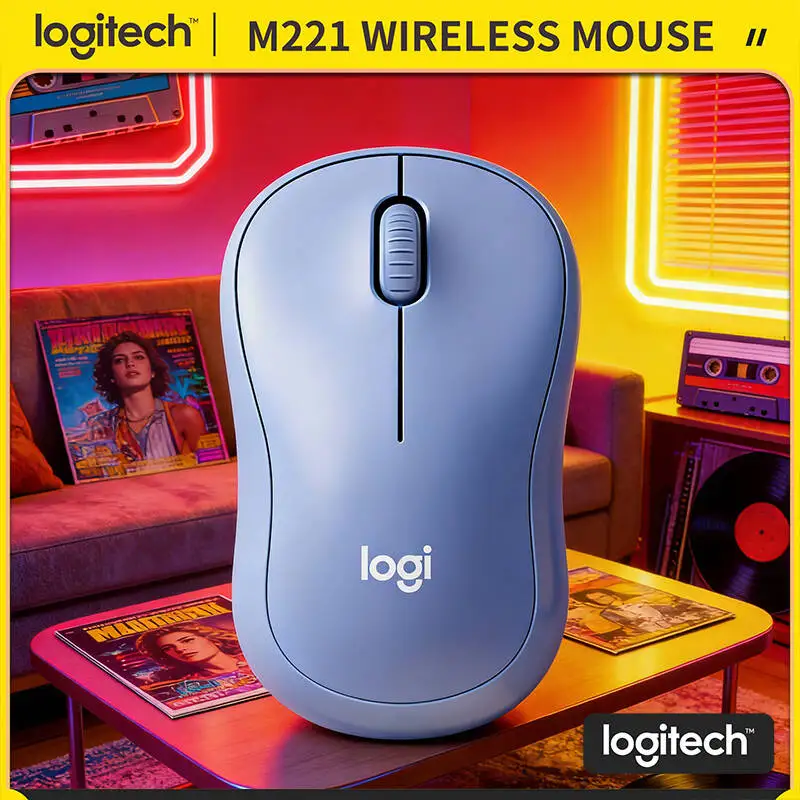 

Беспроводная мышь Logitech M221 Silent - точность отслеживания 1000 DPI, частота 2.4 ГГц, радиус действия 10 м, вес 75 г, компактная, отлично подходит для домашнего офиса и ежедневного использования