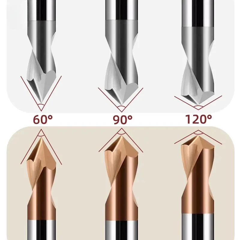 SIQI NC Spot Drill Carbide Stub Center Bit 60 90 120 Degree 1-20mm Chamfer Location Prepare Guide Pilot Hole CNC Machine Tool