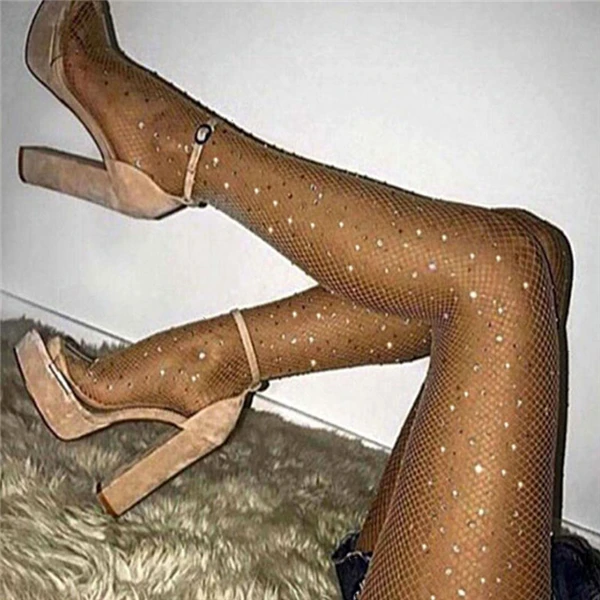 Bunte Glänzende Netzstrumpfhose mit Lochmuster Sexy Glitzer-Strumpfhose für Frauen Lolita Glänzende Glitzer-Strümpfe für Mädchen – Detail 13