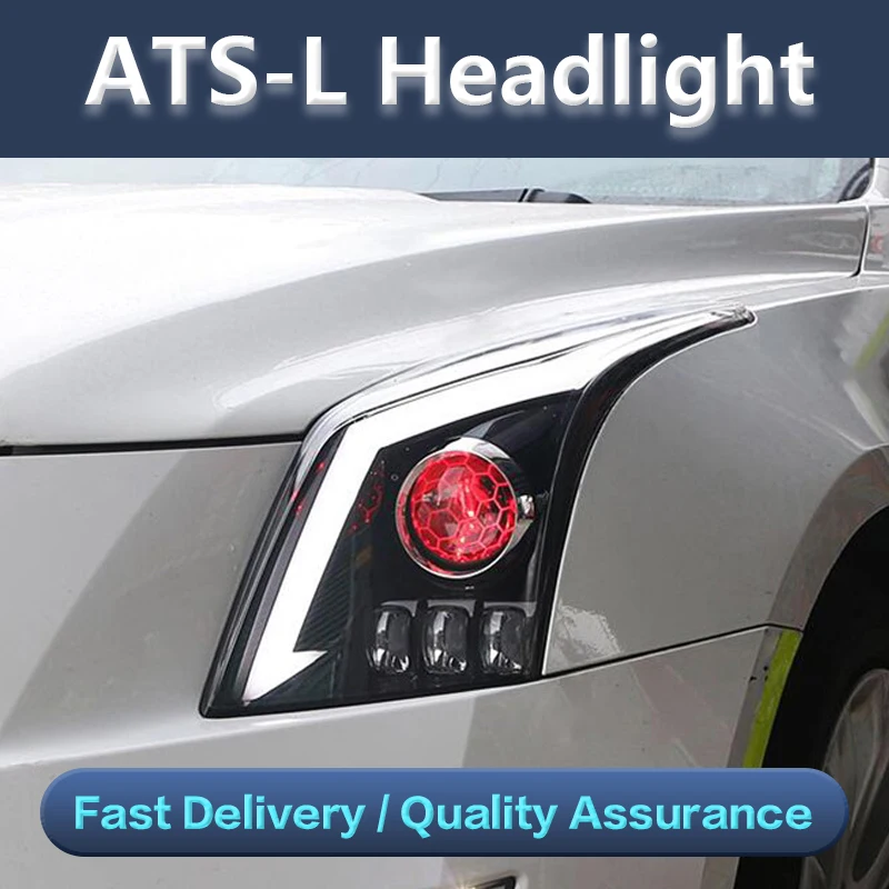 

LED Headlights for Cadillac ATS ATS-L 2013-2019 With Double Xenon Projectore LENS Front Lamp Sequential Indicator