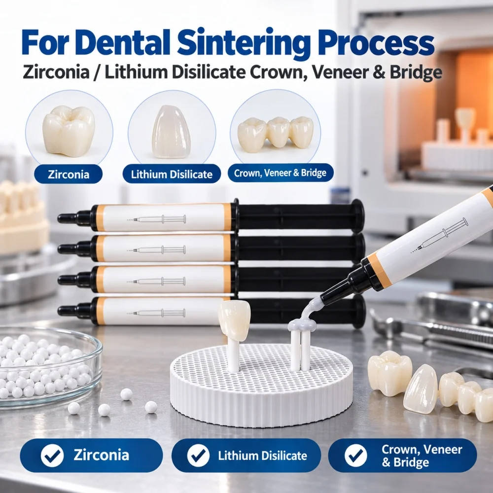 5/10/20PCS Firing Paste 10ML Sintering Furnace Dental Lab Materials For Veneer Crown And Bridge Furnace Sintering Paste