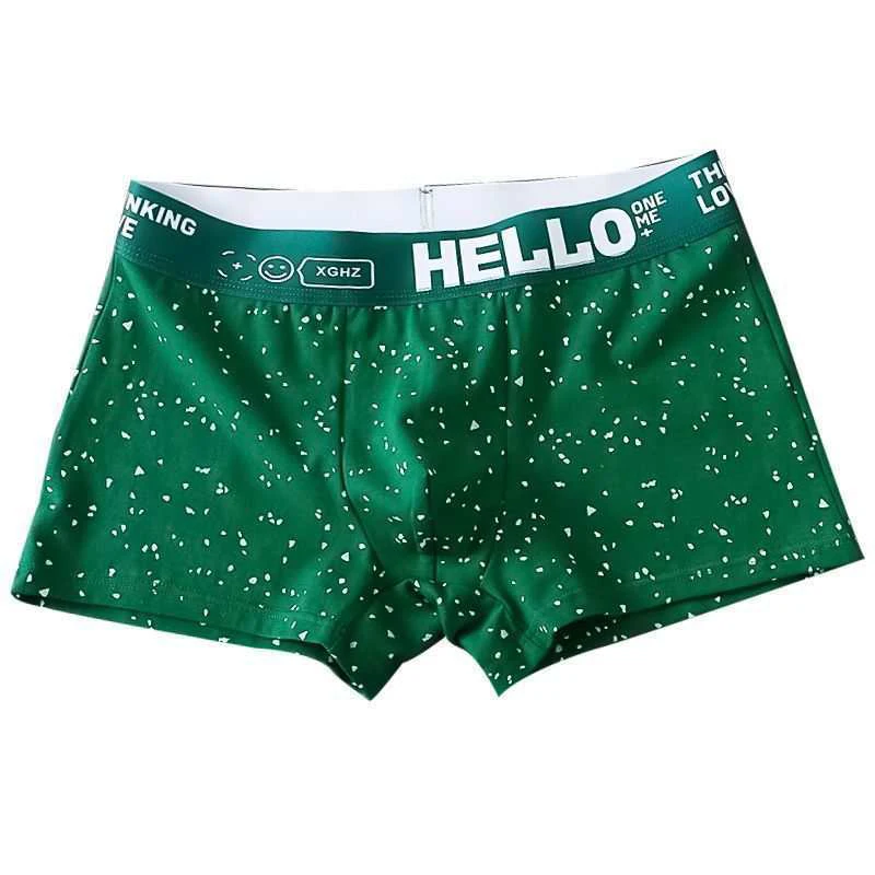 7 قطع من سراويل الملاكم القطنية للرجال بنمط رقطة بيضاء، ملابس داخلية مريحة للارتداء اليومي، ألوان متعددة قابلة للتنفس #2