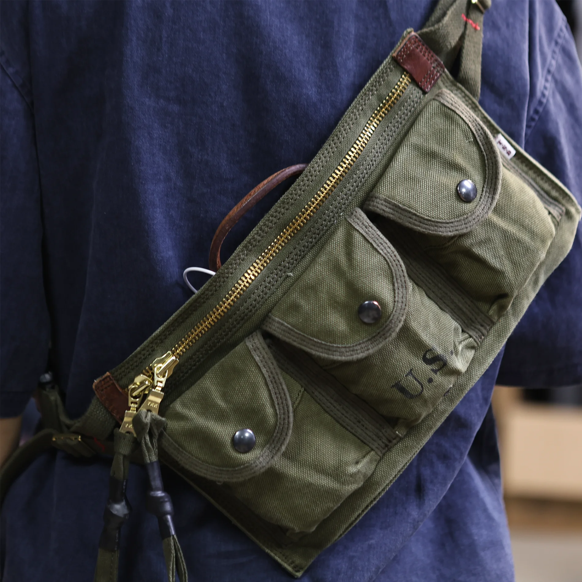 

TSD Heavyweight Encrypted 20A Canvas US Military Rescue Improved Chest Bag Crossbody Bag Men's Bag Casual Pure Color