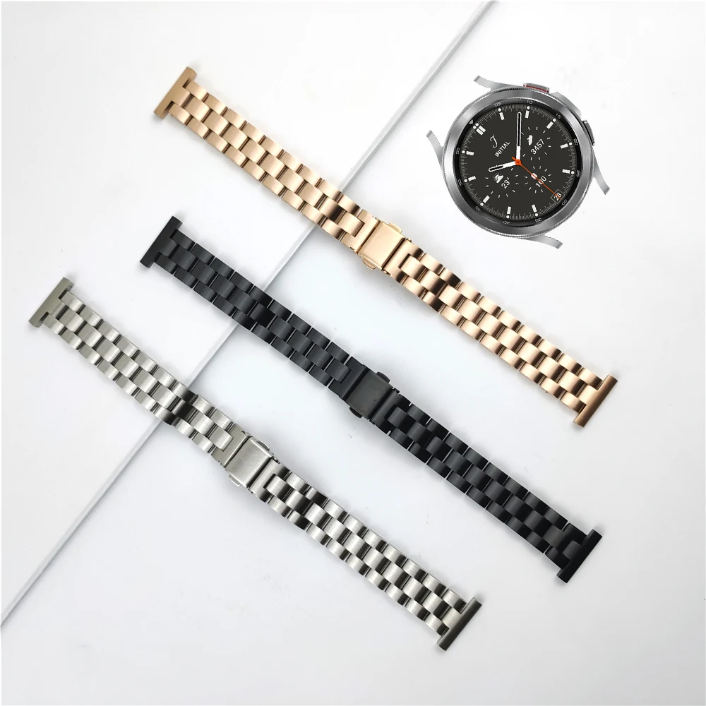 For Samsung Galaxy Watch 7 6 4 5 pro Bands 44mm 40mm Galaxy Watch6 4 Classic 47mm 42mm strap thin Steel bracelet 20/22mm correa