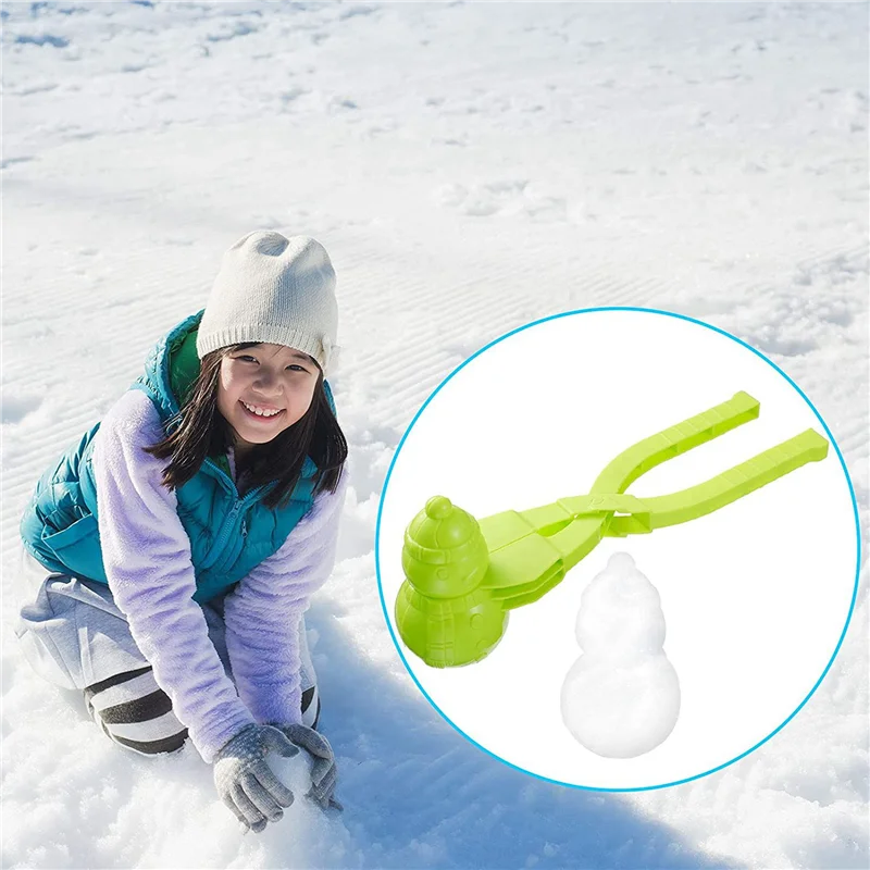 L81A 2025-12 Stuks Sneeuwbal Maker Sneeuw Kit Sneeuwbal Maker Clip Sferische Eend Sneeuwpop Hart Sneeuwbal Maker Sneeuw bal Clip