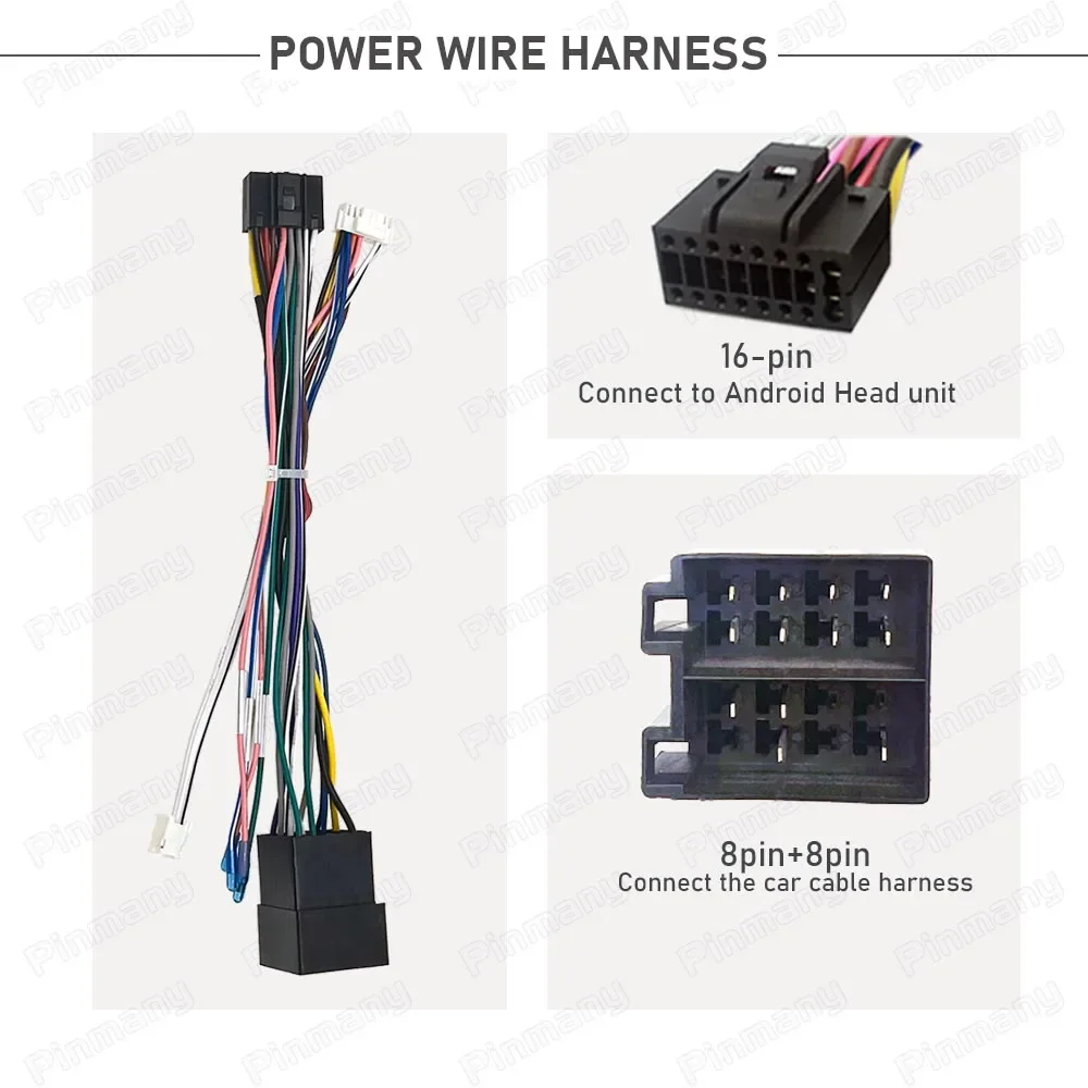 

Car Android Radio Cable Power Wiring Harness connector CAN Bus Adapter for Fiat 500 Croma Punto Panda Qubo Siena Ducato Doblo