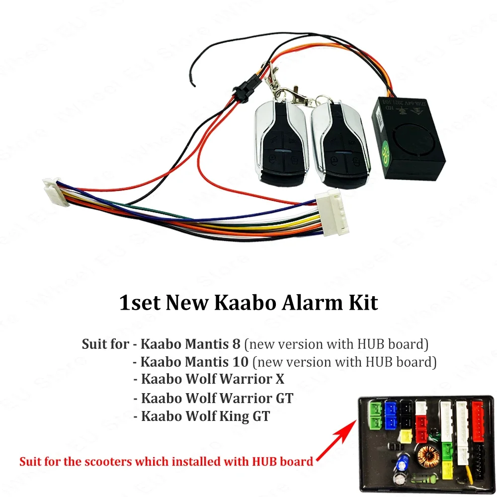 New Wireless Alarm Kit for Mantis Scooter Install with HUB Board Alarm Kit for Mantis 8/10 Wolf Warrior X Warrior/King GT