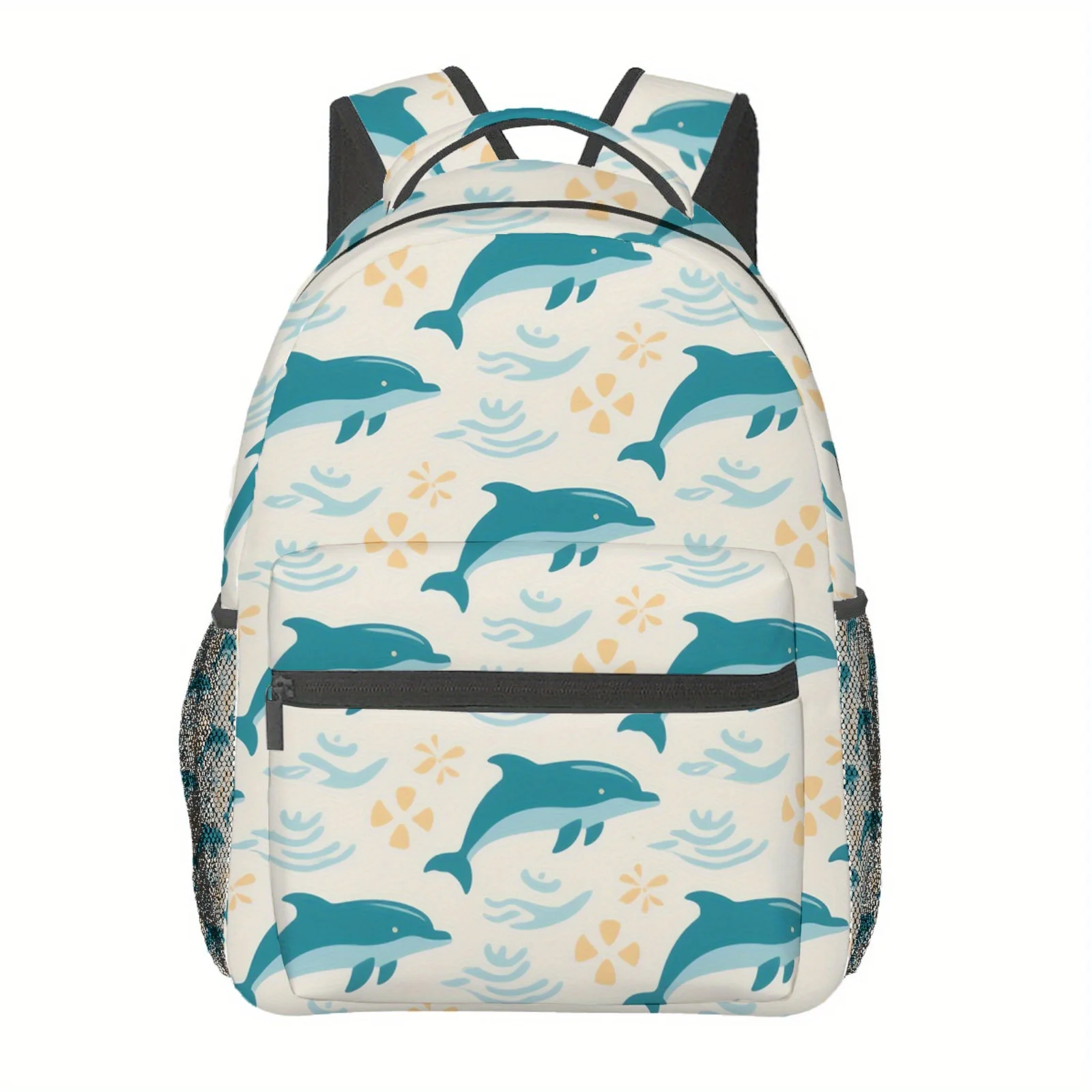 Bohemian Dolphin Pattern Polyester Women'S Backpack Lightweight And Spacious Travel Backpack Suitable for Gifting