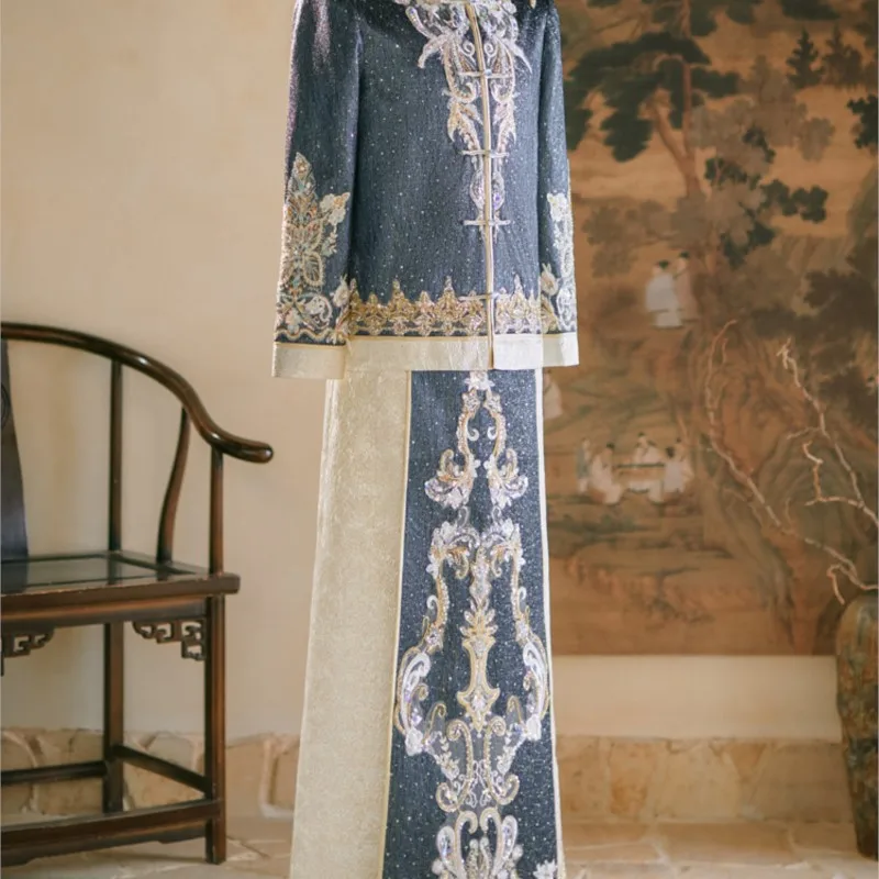 남성용 신중국풍 웨딩드레스 남성복 플러스사이즈