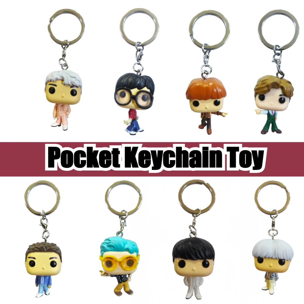 جيب المفاتيح لعبة Suga Jung Kook V RM الشكل قلادة لعب الأطفال الحلي الزخرفية الهدايا المعبود ستار مزيج المفاتيح #1