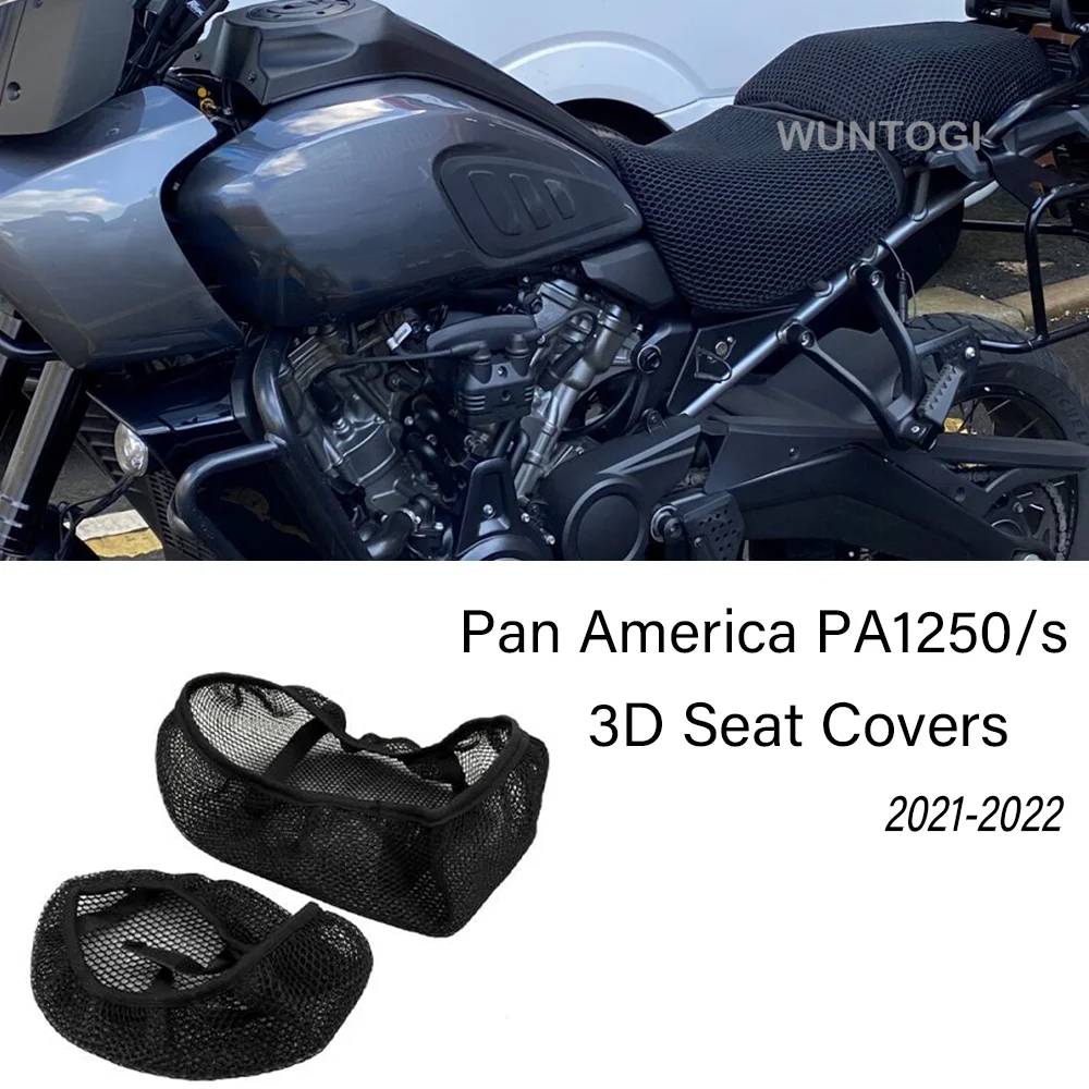 

For Harley Pan America 1250 PA1250 PA1250S 3D Breathable Seat Covers Insulation Seat 2021-2022