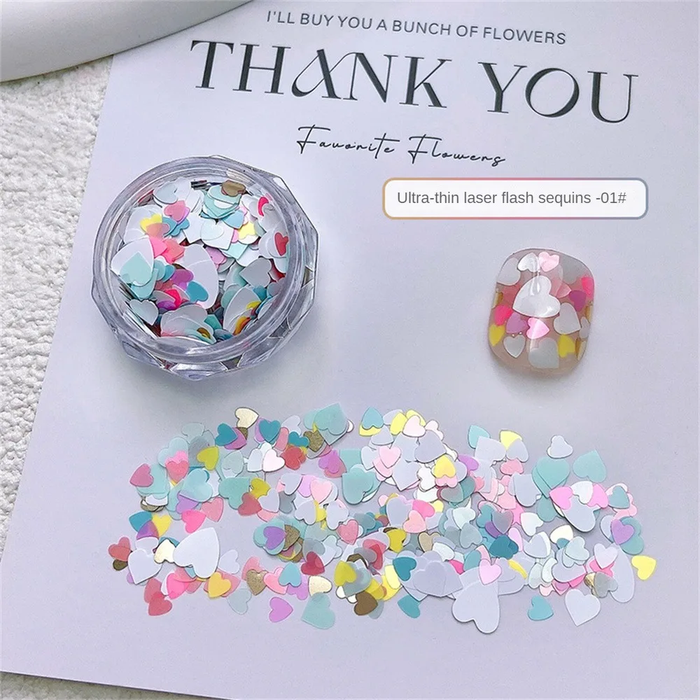 1 Doos Nail Pailletten 3d Ultradunne Kleurrijke Ronde Nagel Glitter Vlokken Gemengd Formaat Sprankelende Paillette Voor Manicure Nail Art Accessoires