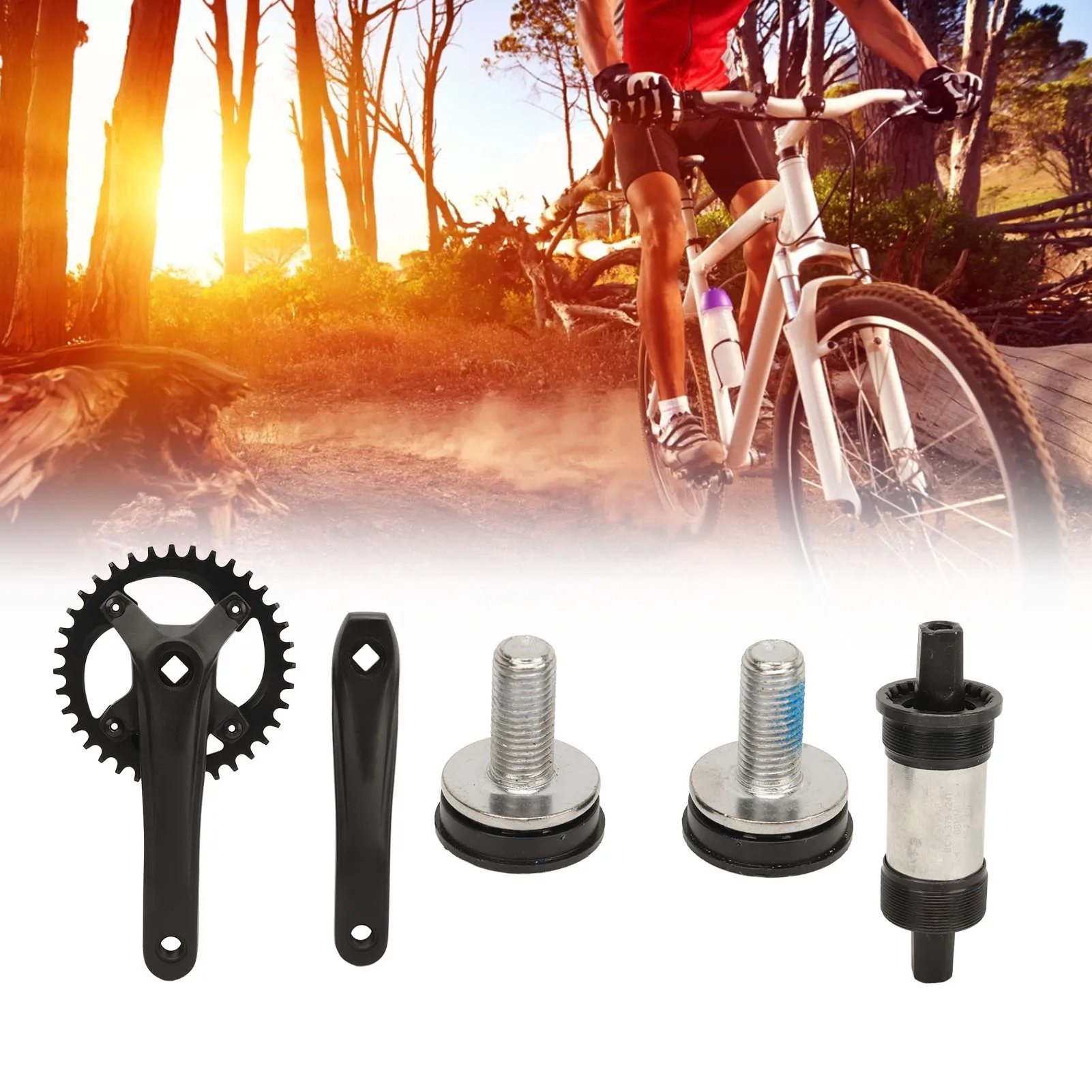 

Комплект шатунов 36T для горного велосипеда, из алюминиевого сплава, с ЧПУ-фрезеровкой, конический, 104 мм BCD, для шоссейного велосипеда