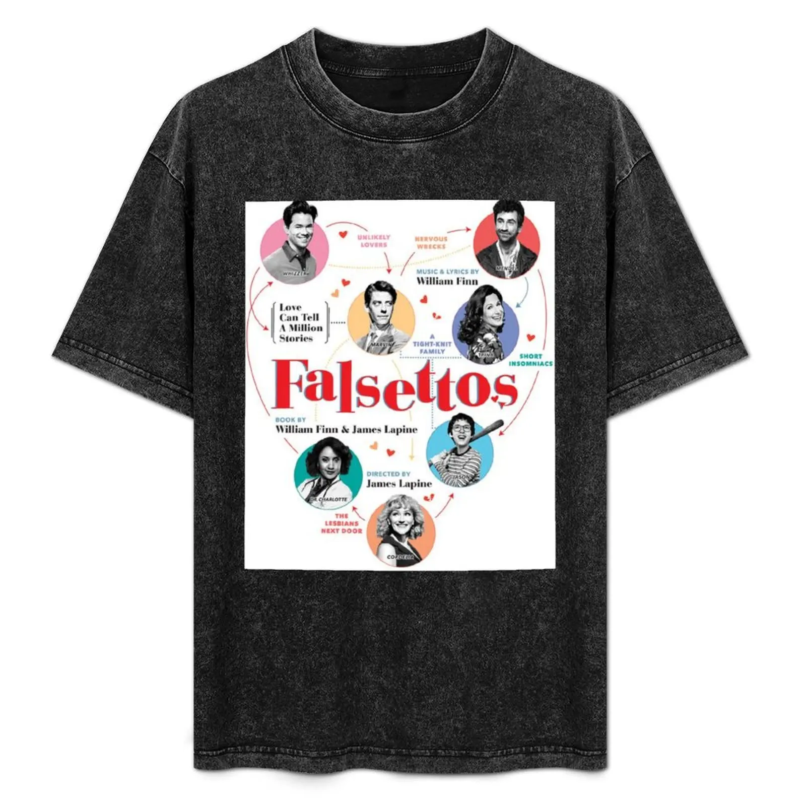 Falsettos 2016 Poster T-Shirt funny gifts vintage Man t-shirt T-shirts man clothes for men