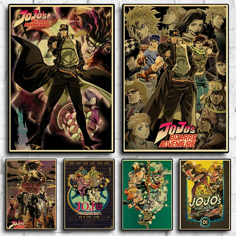 

Japan Anime Bizarre Adventure Art Home Decor Wall Decor living room Quality Canvas Retro Painting Poster