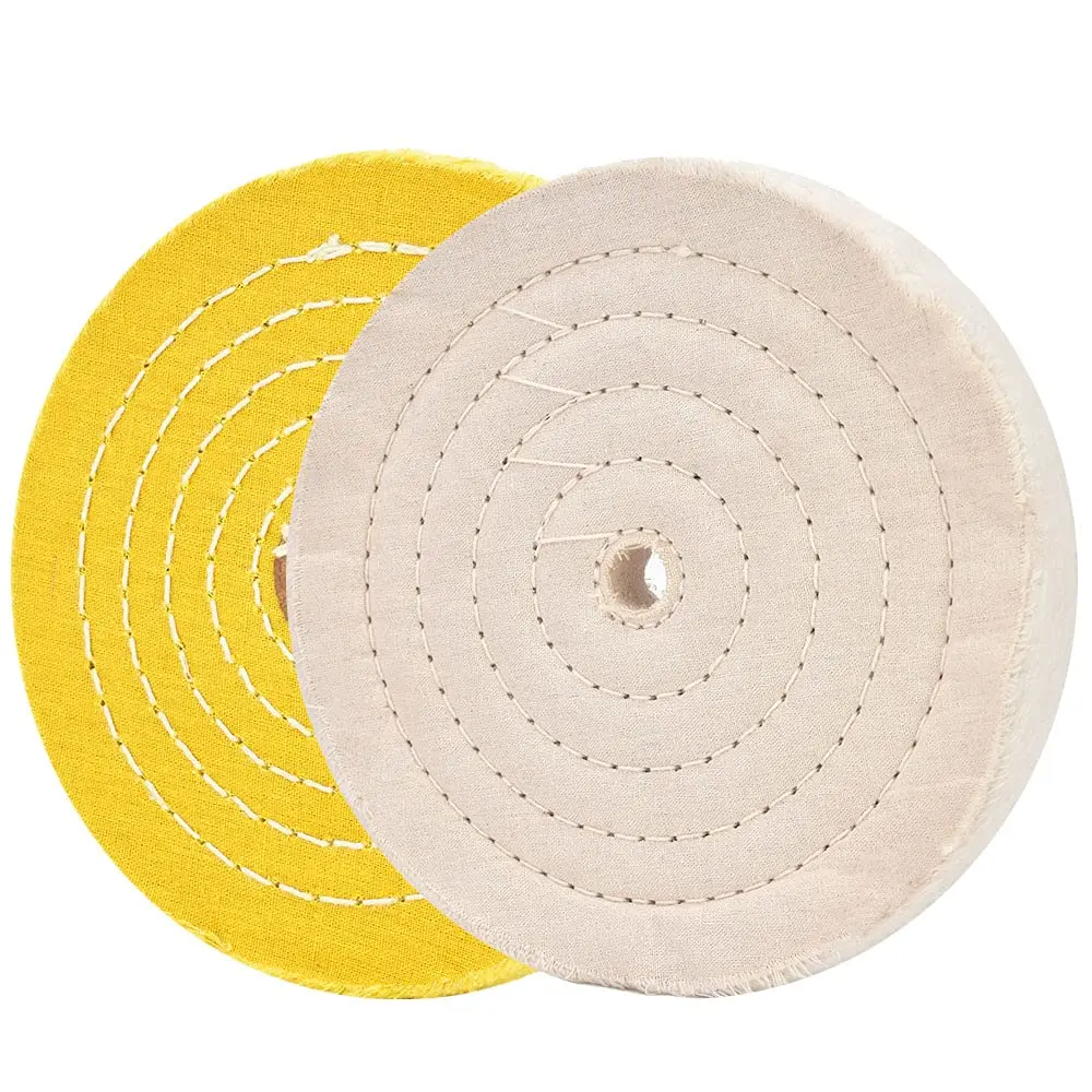 

2Pcs Polishing Discs Polishing Wheel Kit 150mm Polishing Wheel Set for Table Buffer Polisher with 12.7mm Mandrel Hole