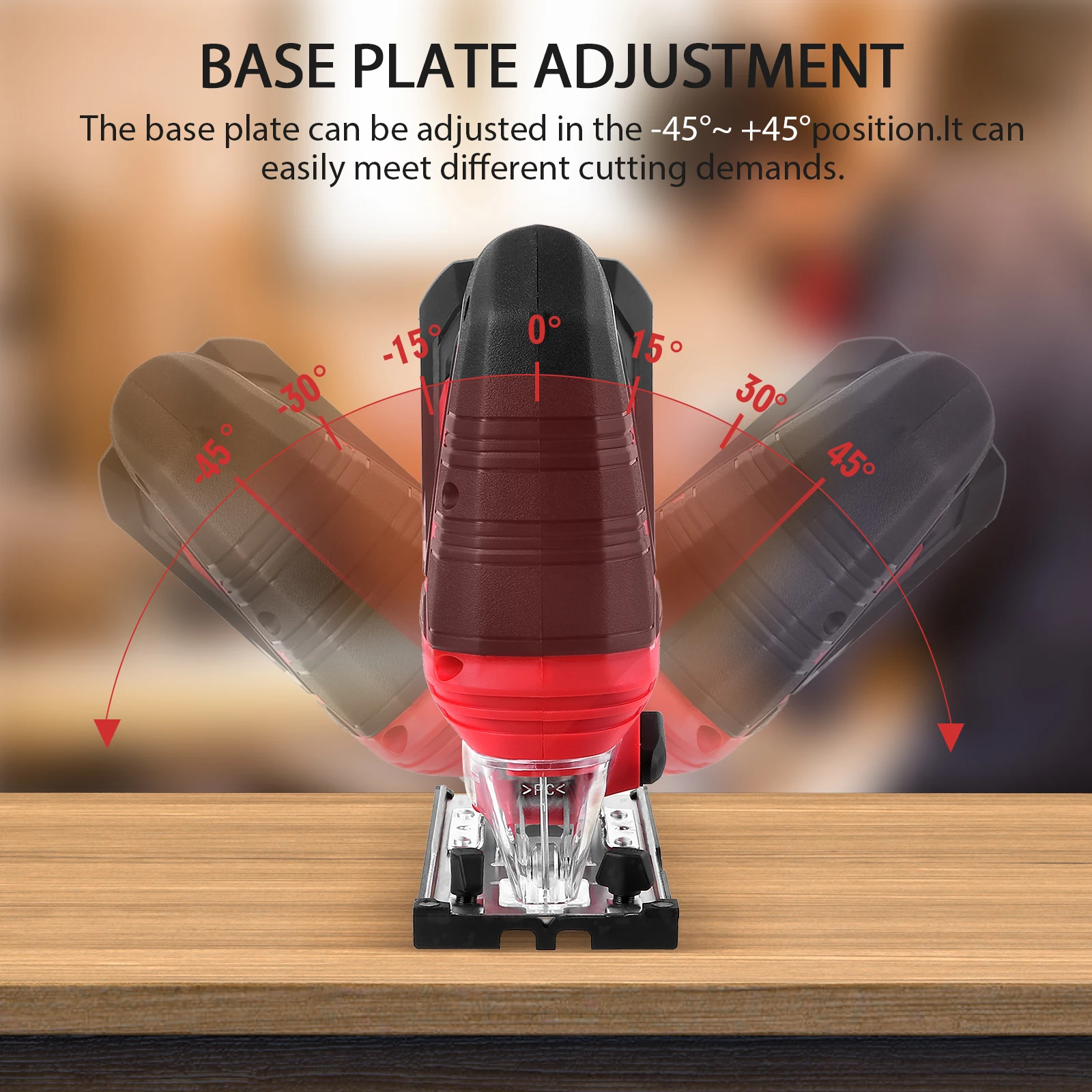 20V Cordless Jig Saw Kit 2000mah Lithium Battery Outdoor Electric Jigsaw Adjustable Speed Scroll Saw Woodworking Power Tool