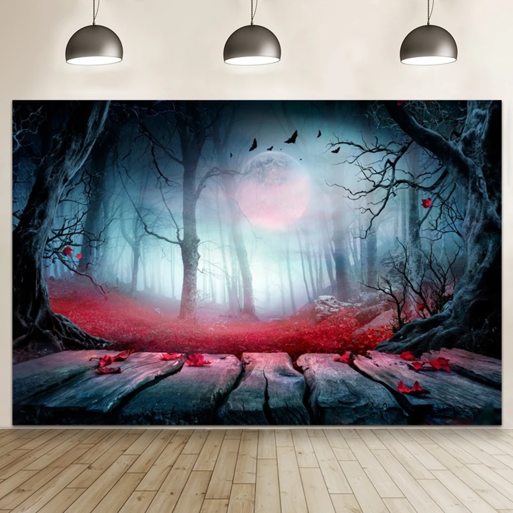 사진을위한 할로윈 사진 배경 성 공포 안개가 자욱한 해골 묘지 할로윈 파티 Photozone 배경