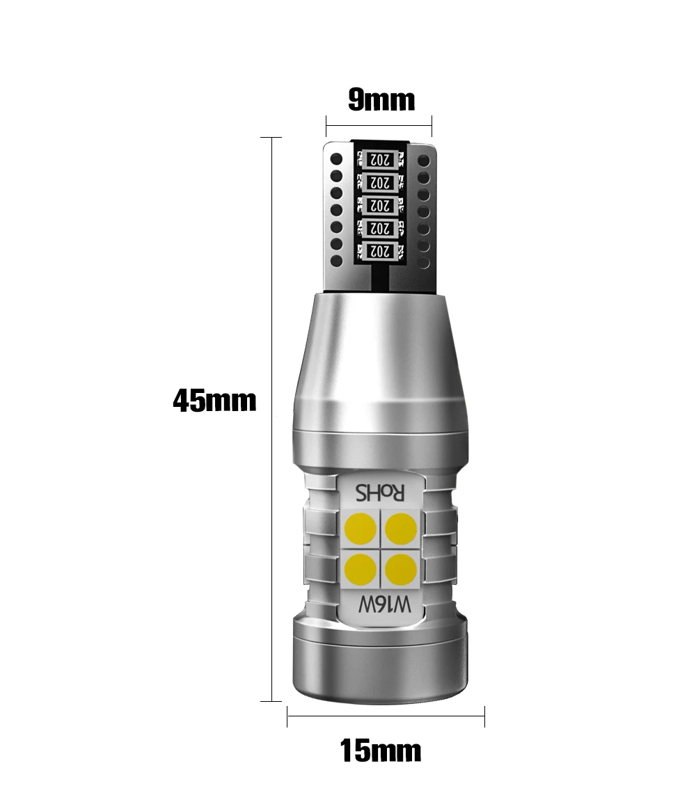 2 Stück W16W T15 921 912 LED Canbus Rückfahrlichtlampen für Auto-Rückfahrscheinwerfer für Audi A1 8X1 8XK A3 8P A4 B9 B8 A5 8T A6 C7 C6 A8 4E – Detail 6