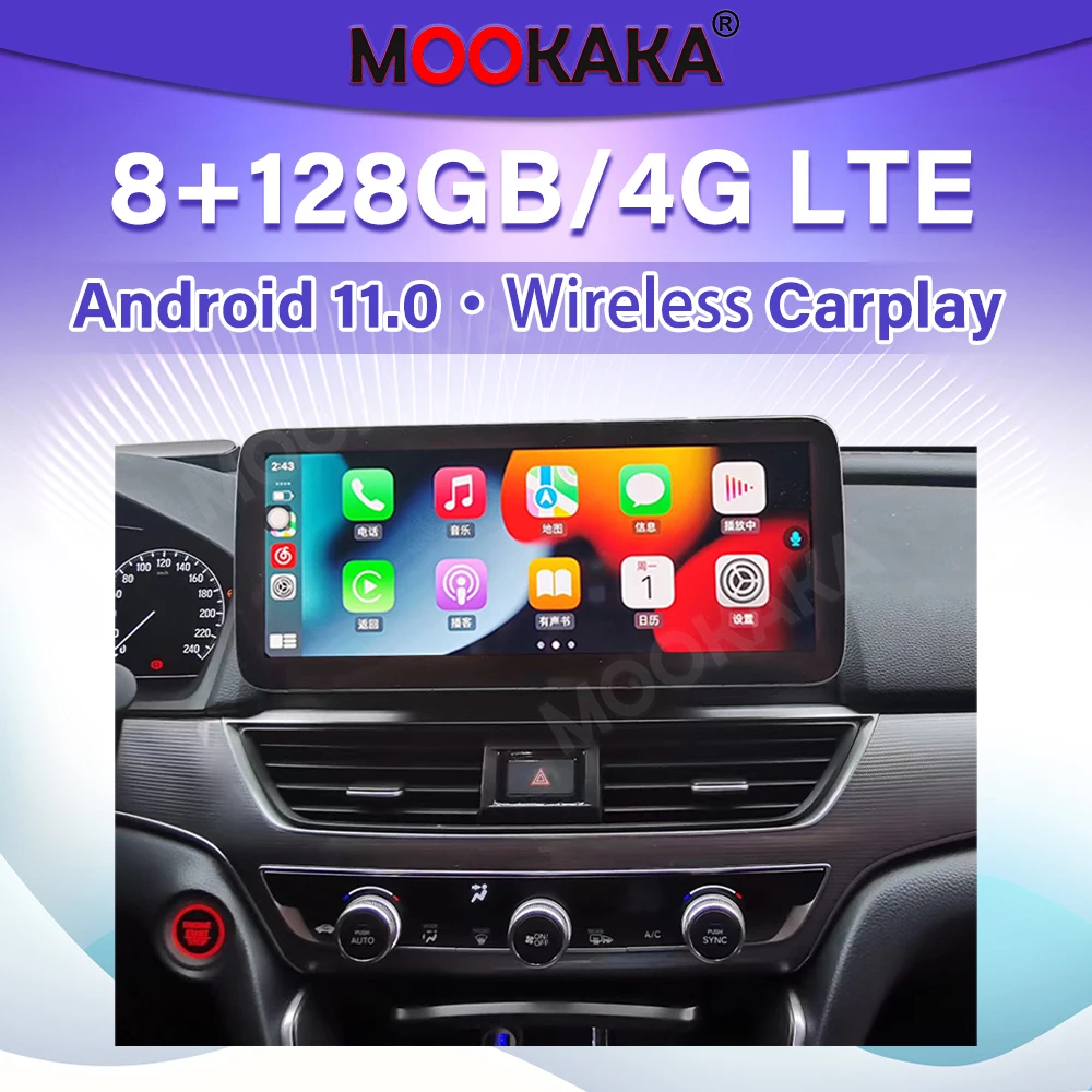 

Wireless Carplay For Honda Accord 10 2018-2021 GPS Navigation Multimedia Player Auto Stereo Radio Head Unit Screen Audio Video