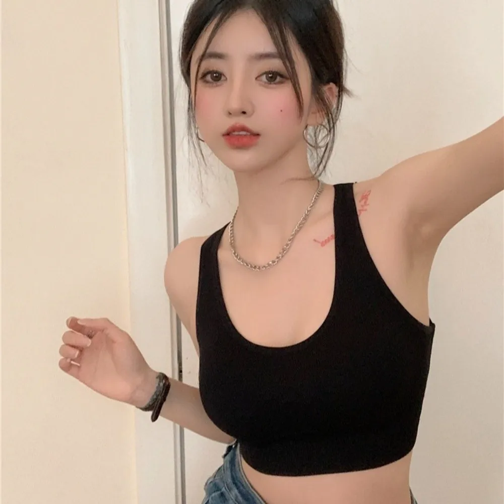 New Solid Color Yoga Underwear Soft Cross Back Push-Up Design Sports Top Breathable Sports Bra Gym Training