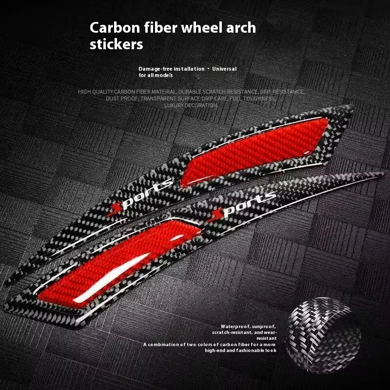 

Car Carbon Fiber Texture Wheel Arch Dcorative Stickers Anti-scratch Front And Rear Wheel Resin Protection Anti-collision Strips