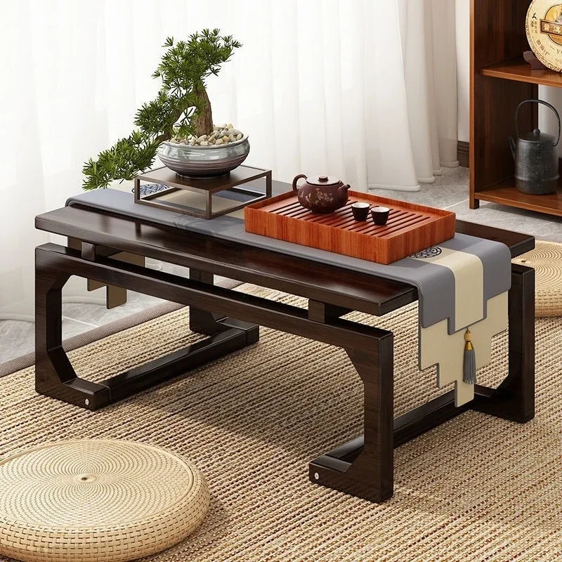 Coffee table living room household small tea table tatami solid wood bedroom bay window balcony