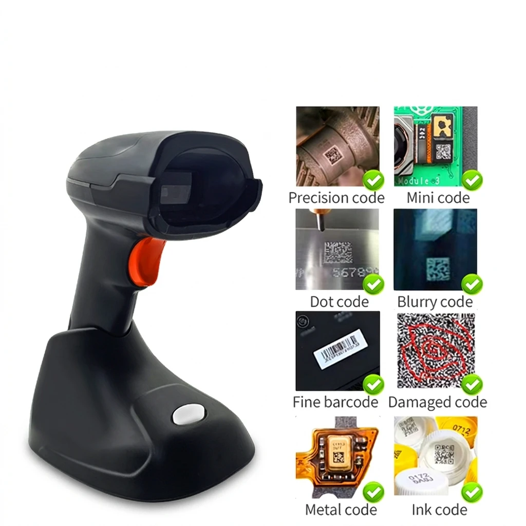LONVILL IP42 Dust Resistant 1.2M Drop Protection 195g Ergonomic Industrial Wireless Handheld Barcode Scanner for Manufacturing