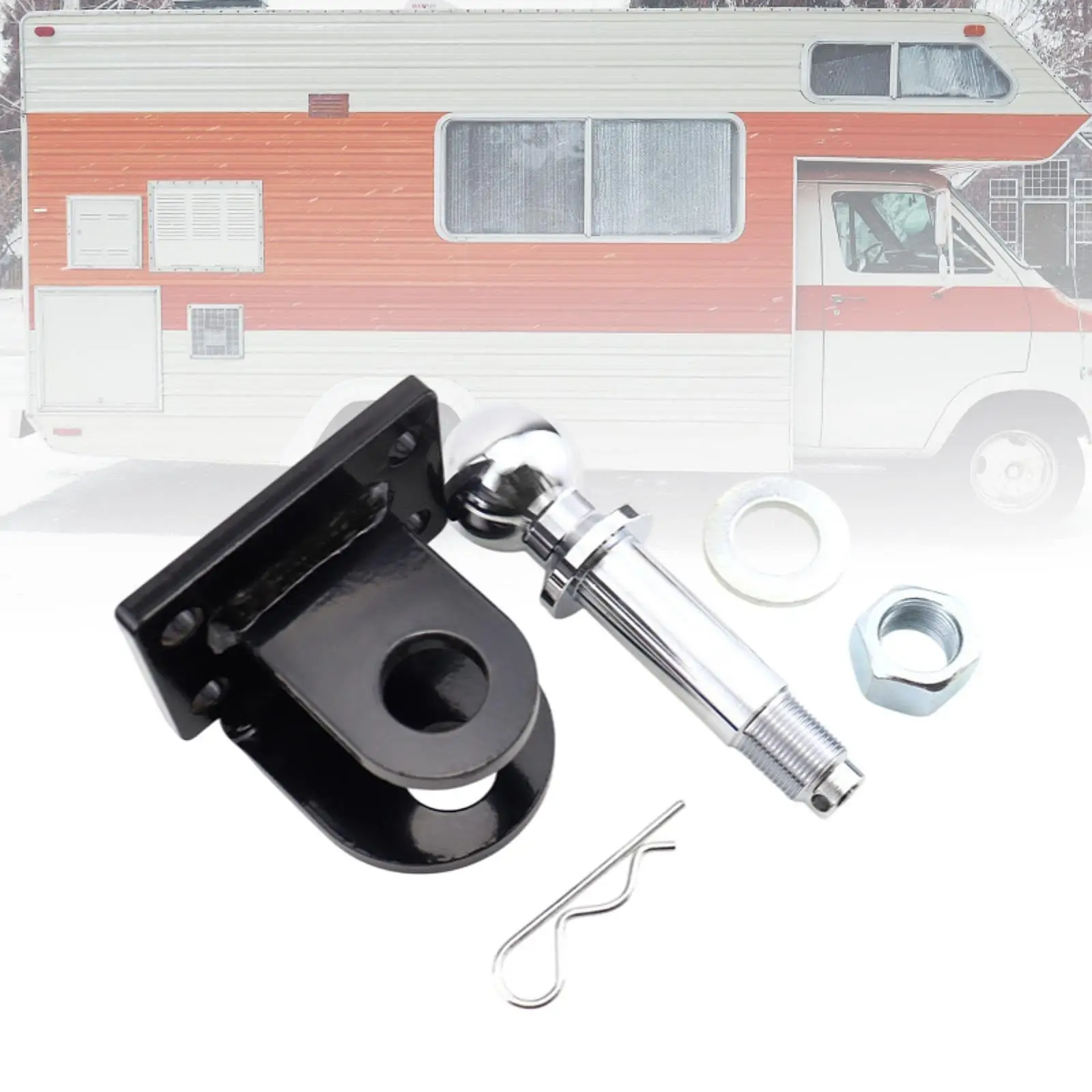 

Heavy Duty Pin Hook Shackle Hitch Adapter Steel Construction for Rvs Trailers Car Towing Accessories