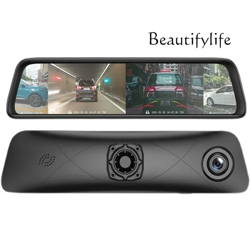 Driving recorder new ultra-clear 360 panoramic intelligent cloud mirror media rearview mirror