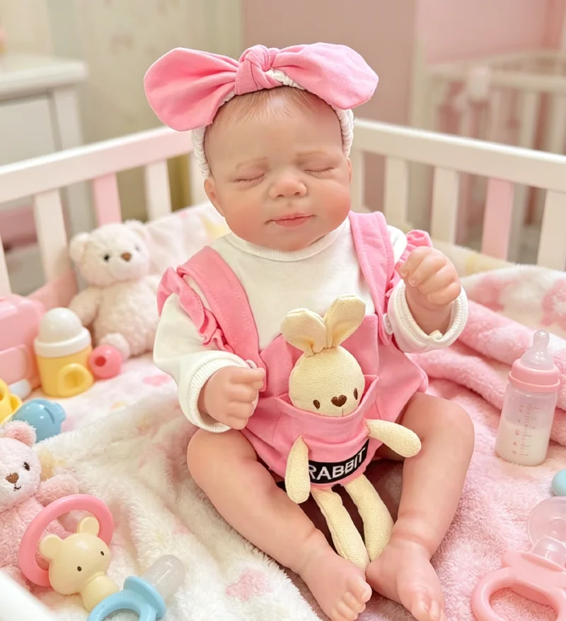 18'' Full Body Vinyl & Cloth Body Reborn Pascale Realistic Lifelike Doll 3D Skin Multiple Layers Painting with Visible Veins