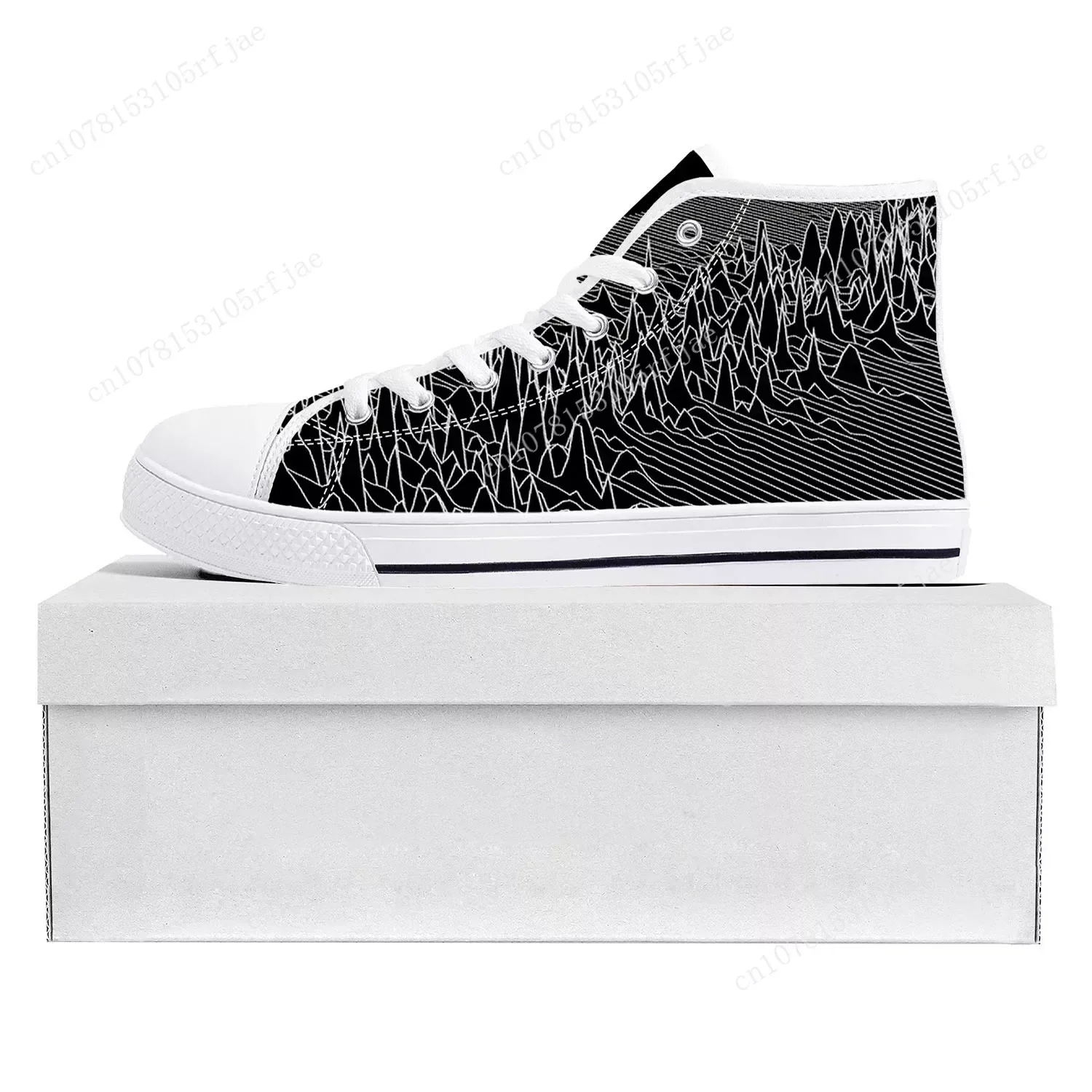Joy Division Rock Band High Top High Quality Sneakers Mens Womens Teenager Canvas Sneaker Casual Couple Shoes Custom Shoe White
