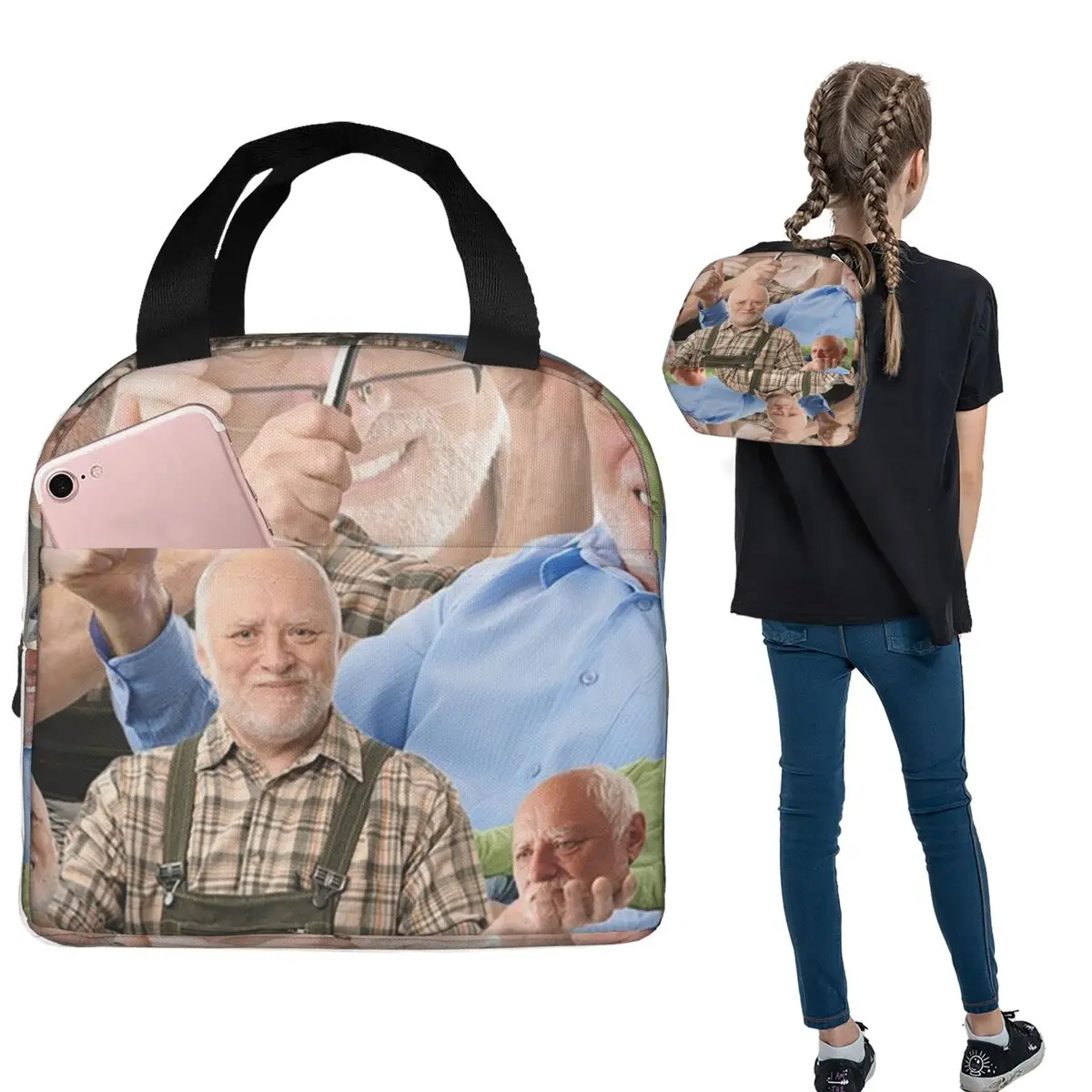 

Термосумка для обедов Hide The Pain Harold Meme для женщин и детей, портативная термосумка для еды, термосумка-тоут