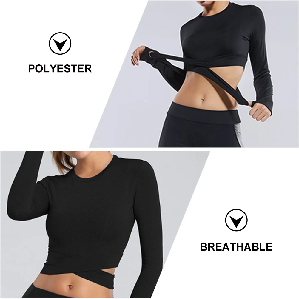 1 قطعة ملابس اليوغا طويلة الأكمام مريحة بسط سليم صالح سريعة الجافة تنفس سلس تجريب اللياقة البدنية ملابس النساء الرياضية