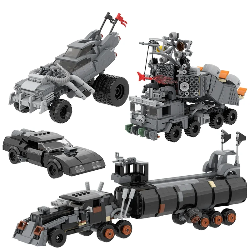 MOC Mad Maxed Doof Wagon Car Model Building Blocks Set Popular Movies Speed Champion Vehicle Constructor Toys Bricks Gifts