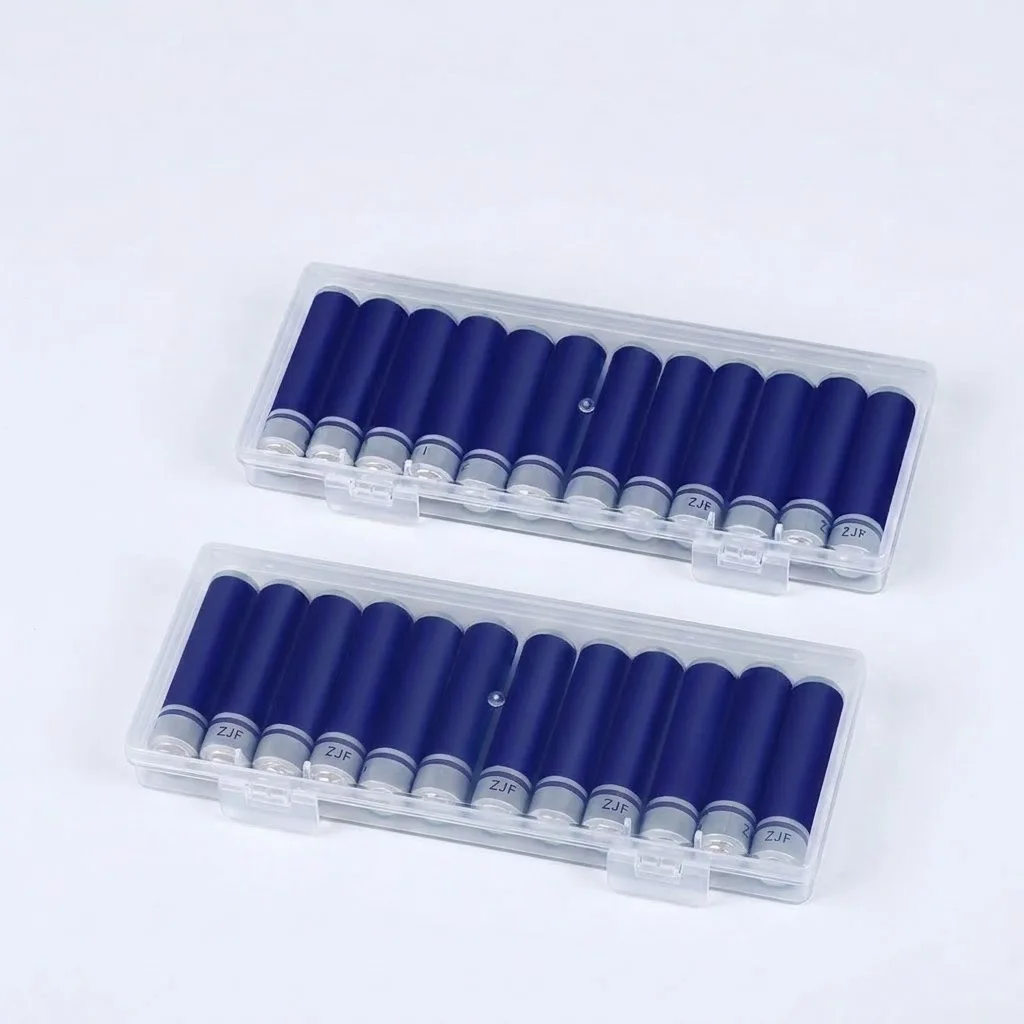 1pc Clear AAA Battery Storage Box 12 Slots Plastic Battery Organizer Case Portable Hard Holder Container for Travel Home