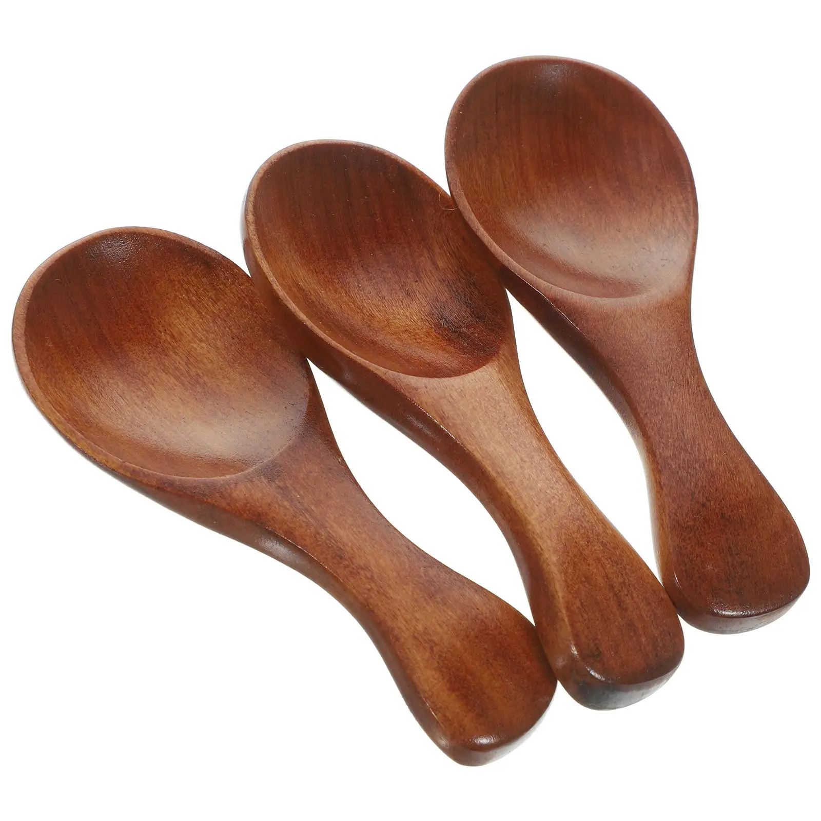 

3 Pcs Small Wooden Spoon Spoons Mini Scoop Complementary Food Tiny