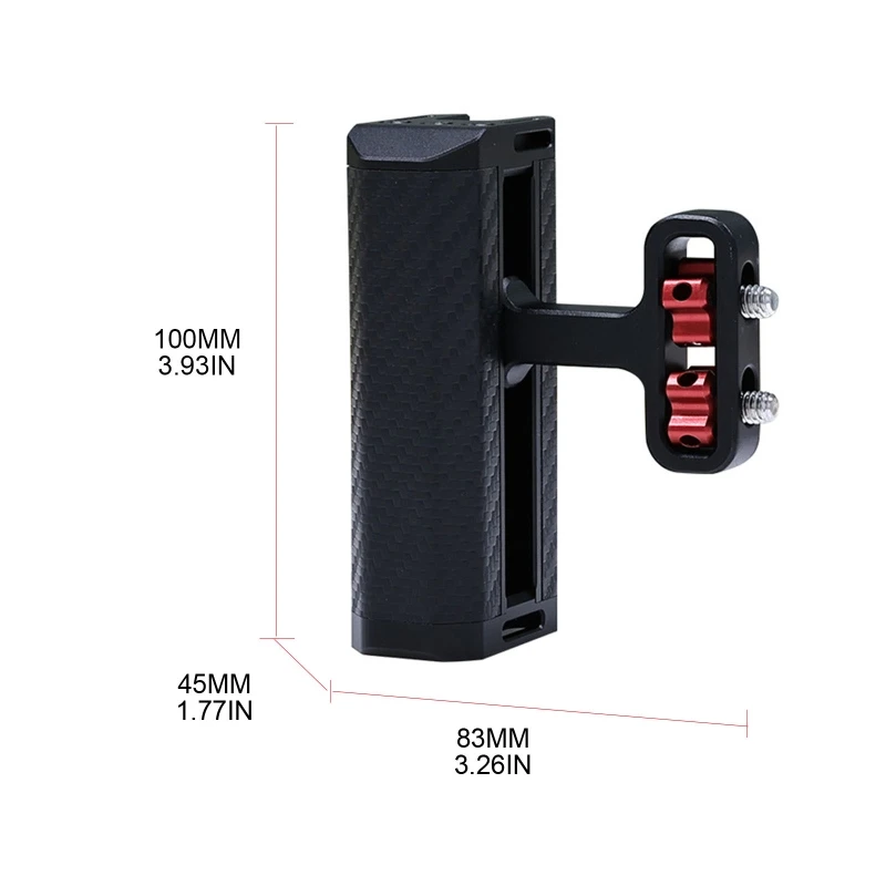 Universal อลูมิเนียมด้านข้าง Handle Grip Built-In ประแจรองเท้าเย็นสำหรับกล้อง DSLR Cage เติม Microphone Lampu