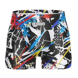 2026 Men's Pro Swim Jammer Athletic Practice Knee-Length Swimsuit Shorts Beach Tights Swimwear Quick Dry Sufing Swimming Trunks