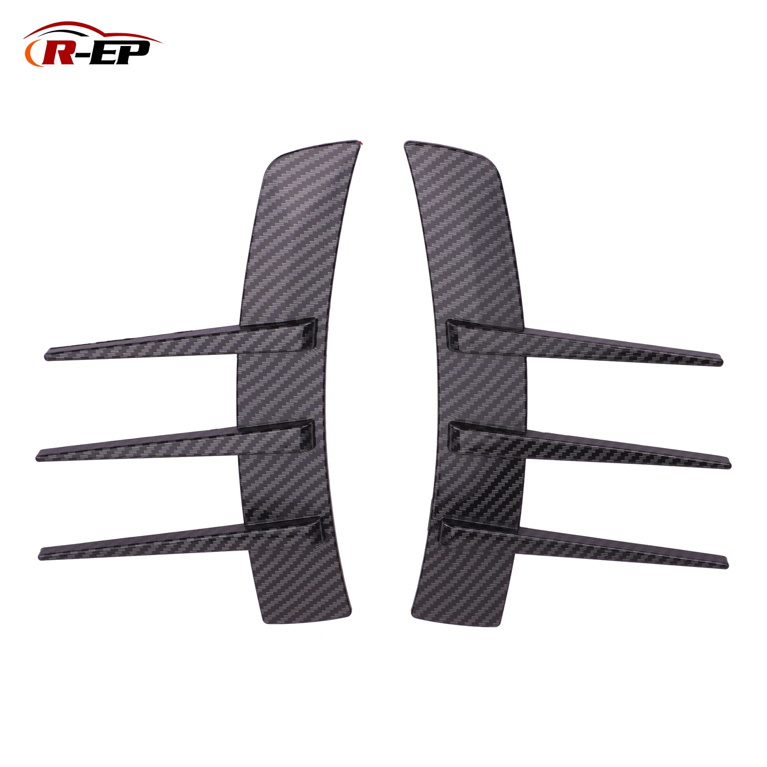

2PCS Racing Car Side Exterior Vent Cover Air Flow Intake For Modified Turbo Grille Inlet Trim Bonnet Hood Scoop Universal