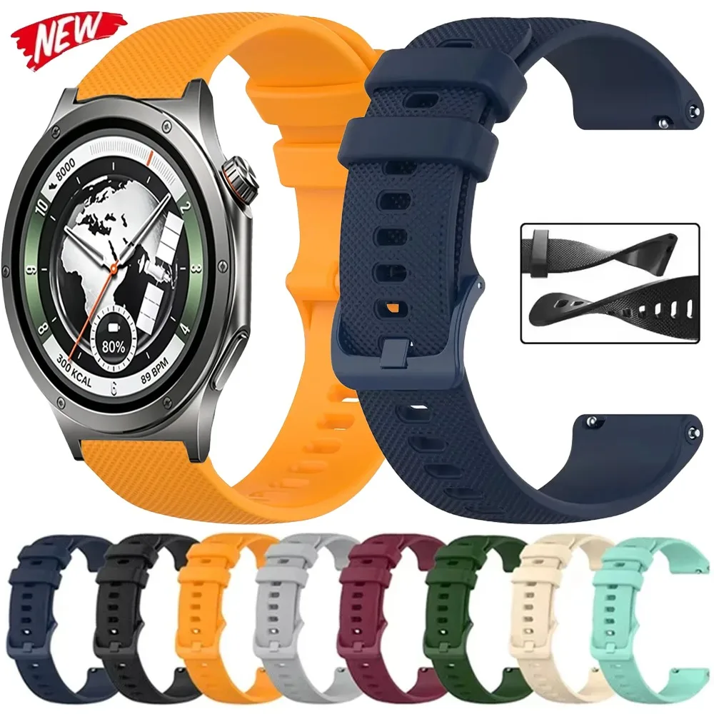 20mm 22mm Soft Silicone Strap for Oneplus Watch 4 3 2 2R Lite Comfortable Watchband for OPPO Wacth S X3 X2 X Amazfit Balance 3 2