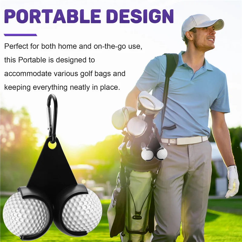 

Y49A-Golf Ball Holder With Clip Golf Tee Holder For Bag Tee Holder For Golf Bag Unique For Golfers