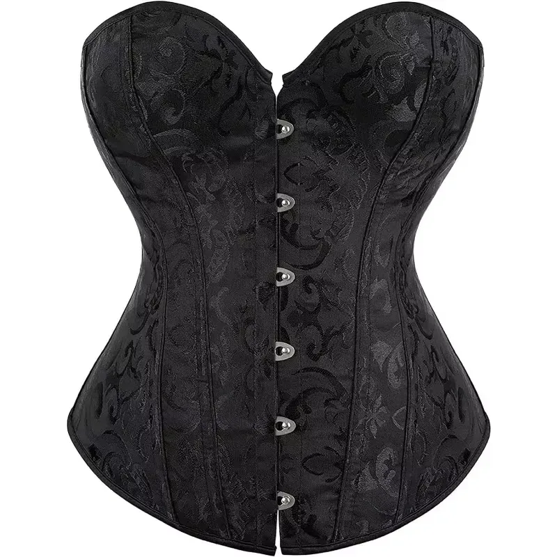 Women\'s Sexy Satin Bustier Corset, Vintage Underbust Waist Training Corset, Fashion