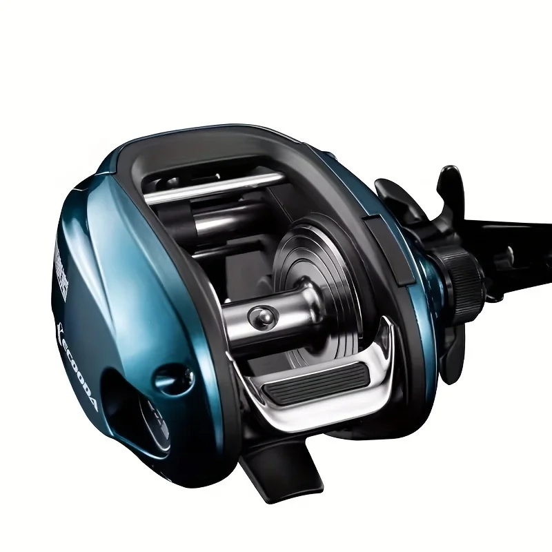 ECOODA CYAN BLUE Series ECB600 5.9:1 ECB600HG 8.0:1 Fishing Reel Saltwater Jigging Reel 12kg Brake Force Baitcasting Reel