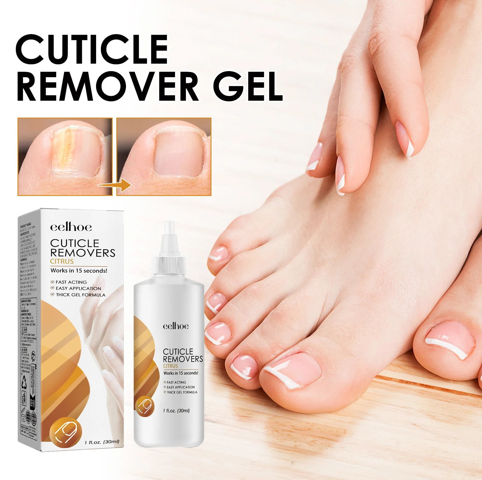 

Eelhoe Instant Cuticle Care Gel Repairing Grey Nail Soft Nail Rotten Nail Dead Skin Moisturizing Lotion Nail Bed Stronger Growth