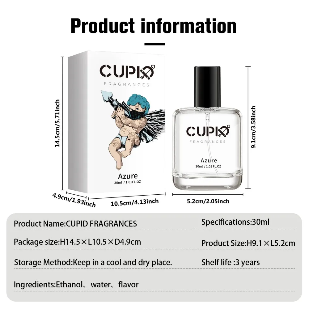 30ML Original CUPID High Quality Perfume Ocean Long Lasting Fragrance Pheromone Perfume Men\'s and Women\'s Light Fragrance