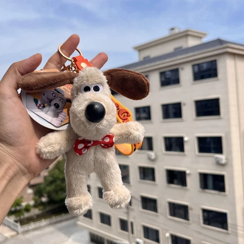 Kawaii والاس جروميت دمية Kawaii جروميت والاس حقيبة قلادة الكرتون الكلاب مفتاح سلسلة لطيف محبوب محشوة جرو الدمى الهدايا