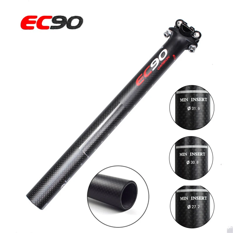 

EC90 Carbon Fiber Bicycle Seatpost MTB/Road Bike Seat Post 27.2/30.8/31.6*350/400mm Cycling Seatposts Mountain Bike Accessories
