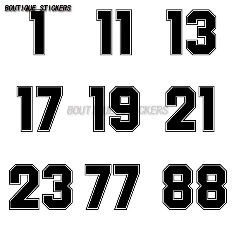 1 13 17 19 21 23 77 Car Decal Racing Motorcycle Bumper Window  Waterproof Vinyl Decal